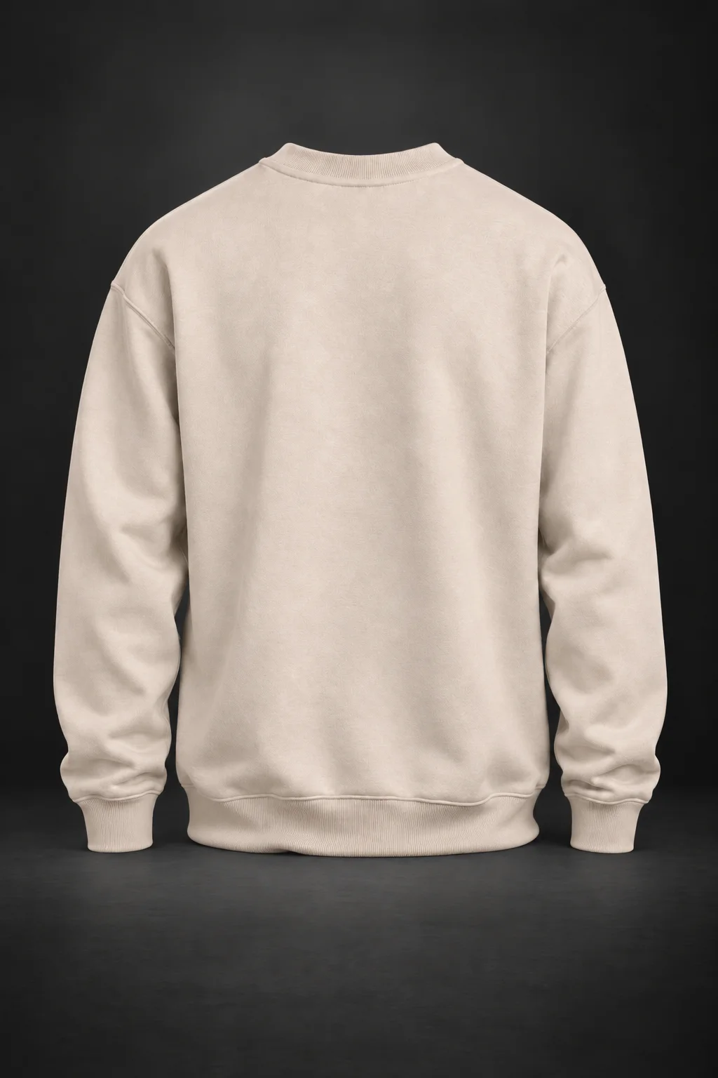 Essential Form Krem Basic Sweatshirt