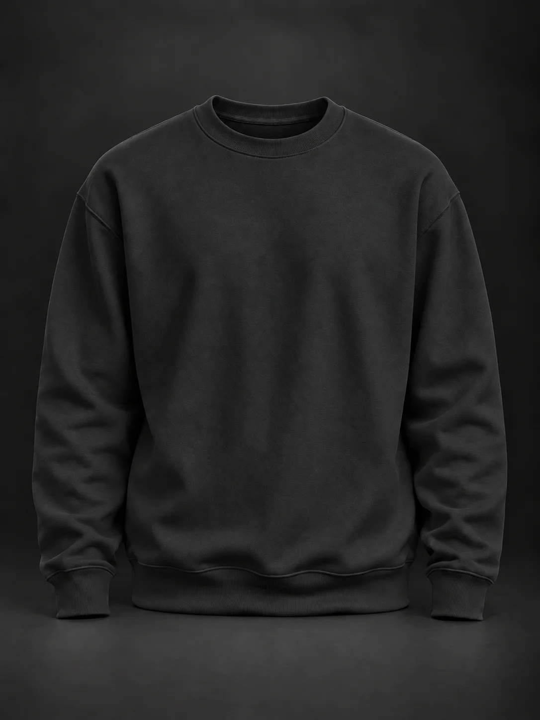 Essential Form Siyah Basic Sweatshirt