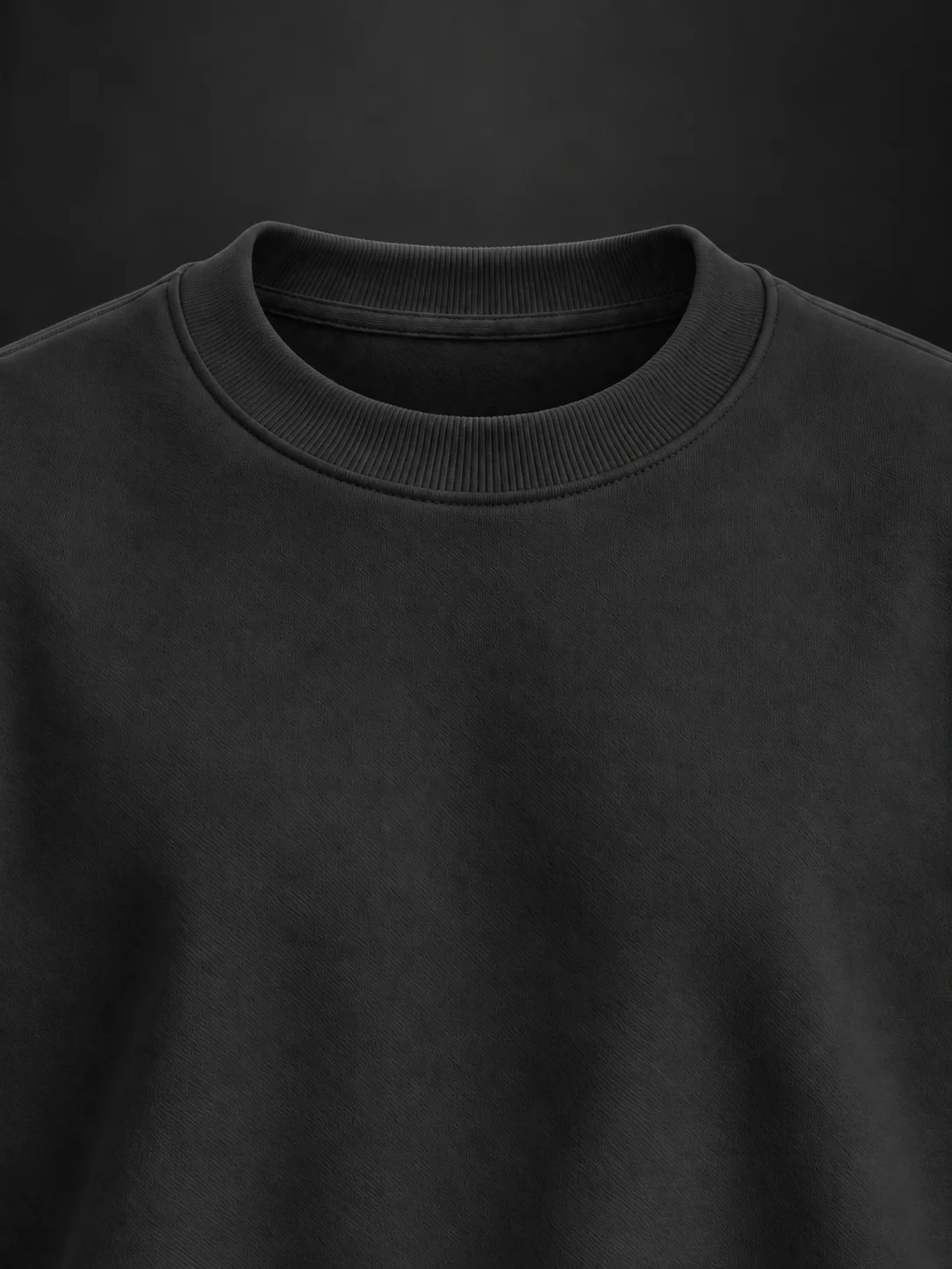 Essential Form Siyah Basic Sweatshirt