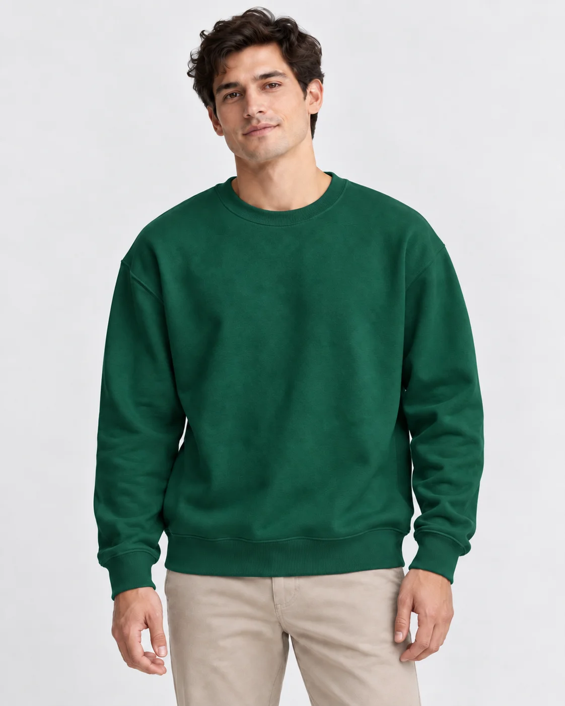 Essential Form Koyu Yeşil Basic Sweatshirt