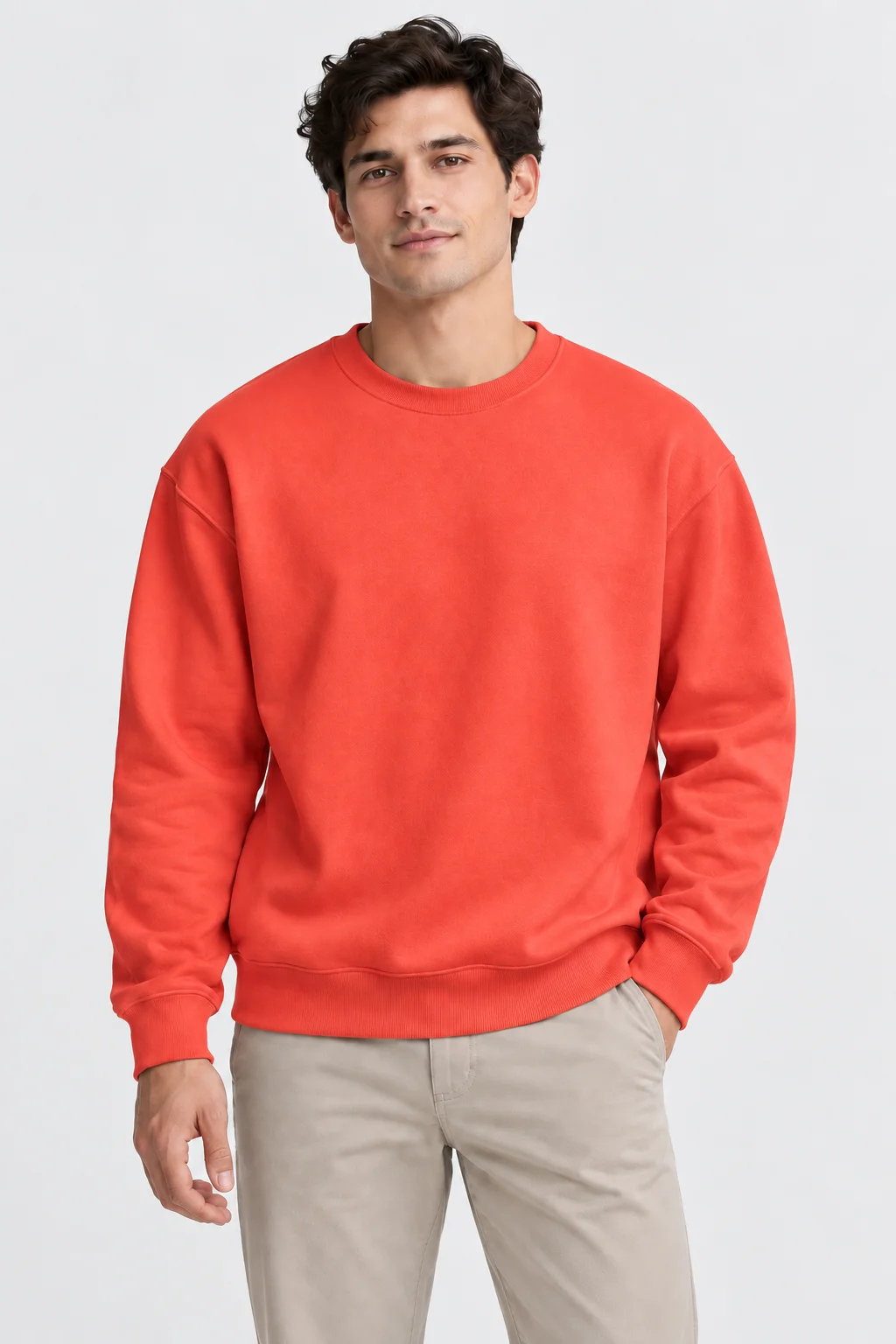 Essential Form Kırmızı Basic Sweatshirt