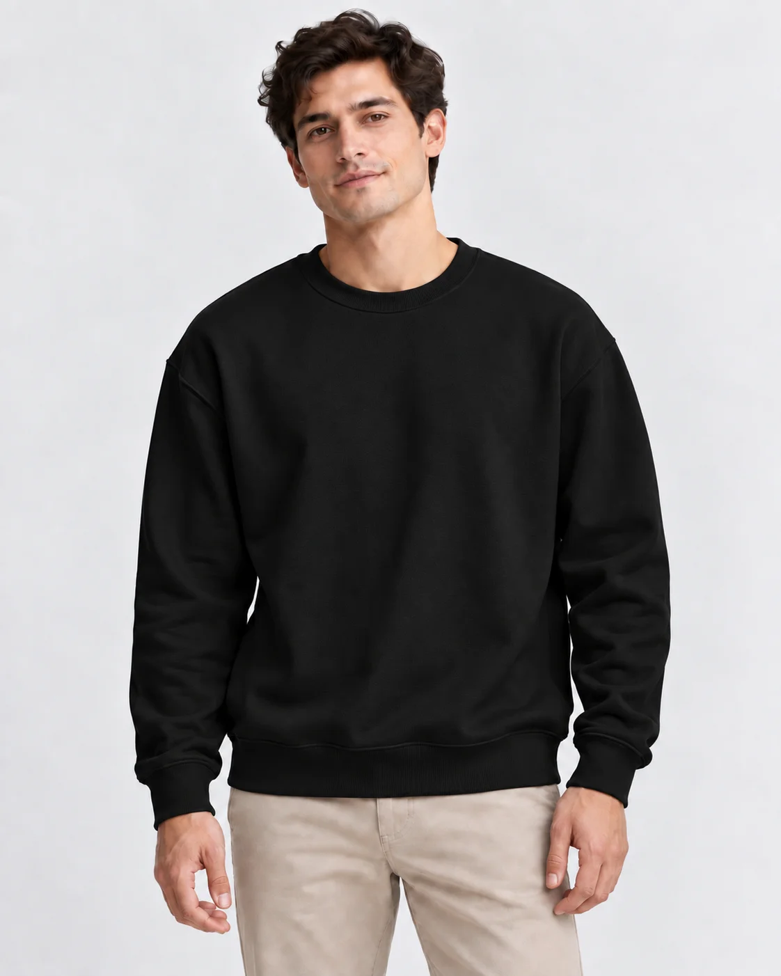 Essential Form Siyah Basic Sweatshirt