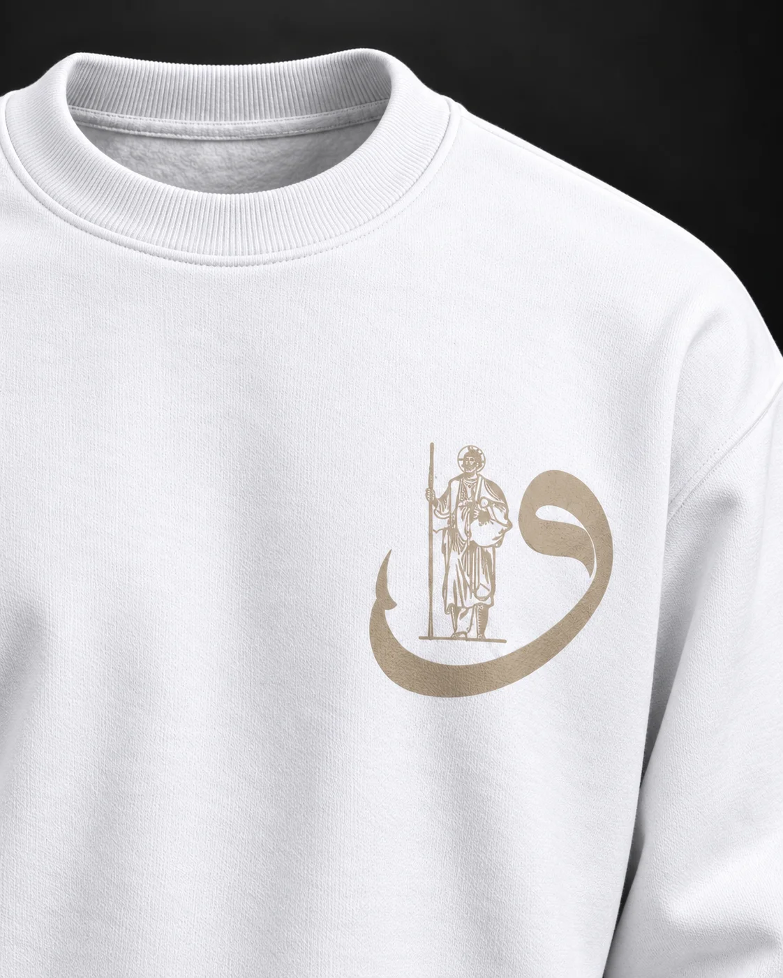 Heritage Carpet Beyaz Baskılı Sweatshirt