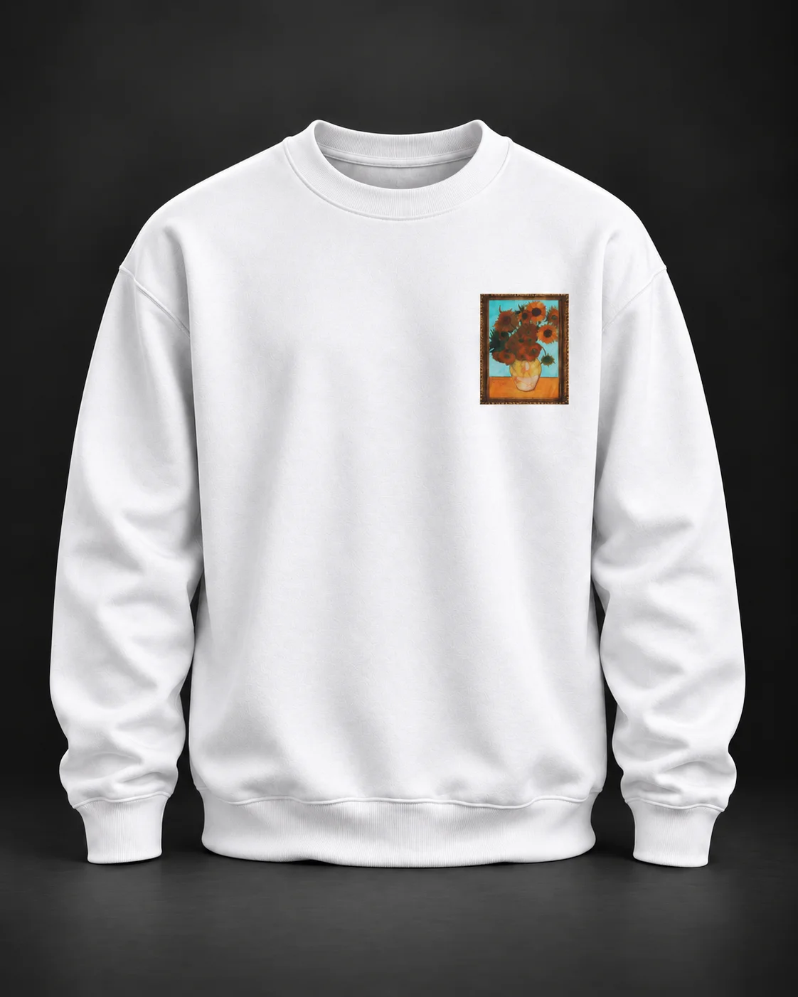 Sunflower Gallery Beyaz Baskılı Sweatshirt