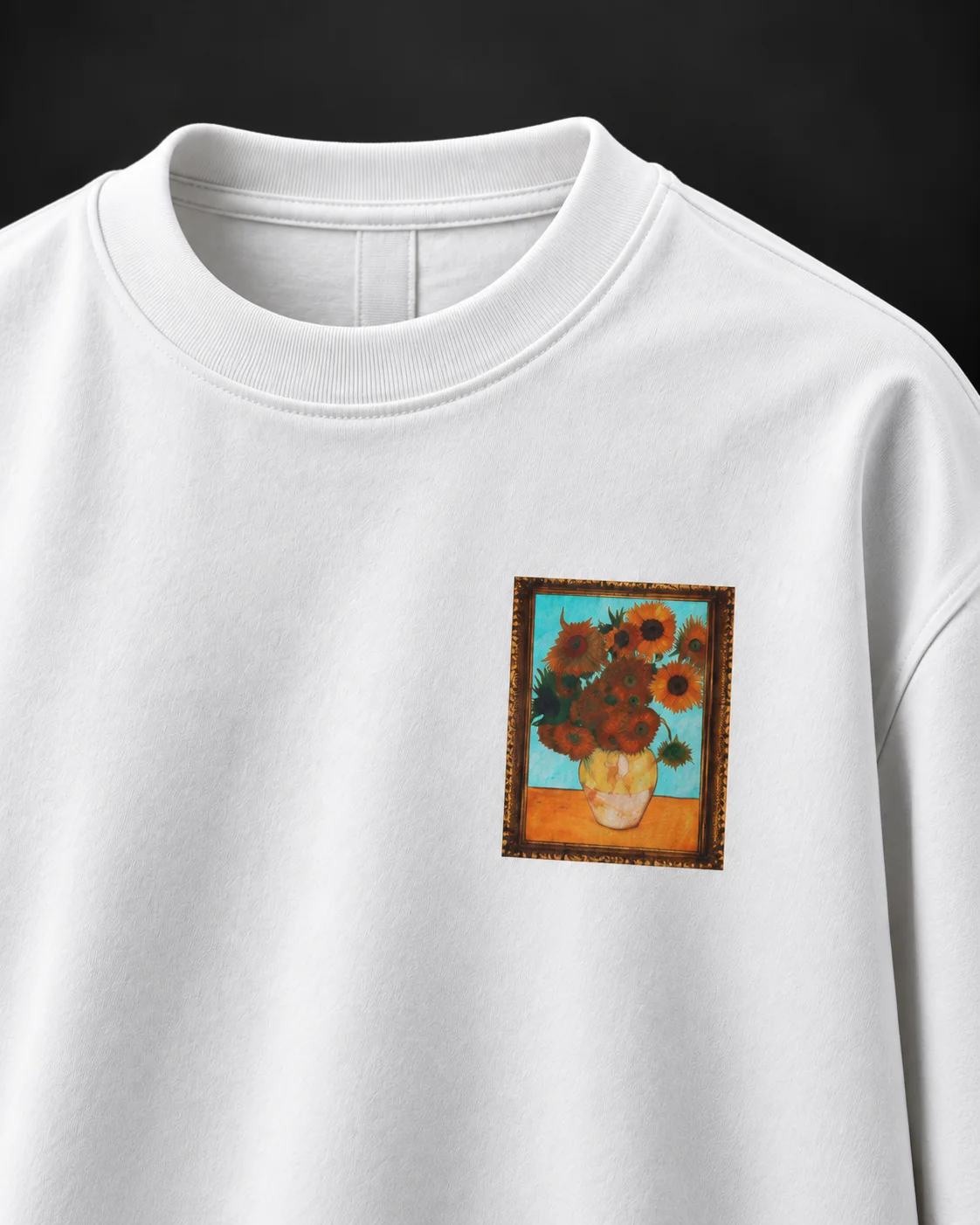 Sunflower Gallery Beyaz Baskılı Sweatshirt