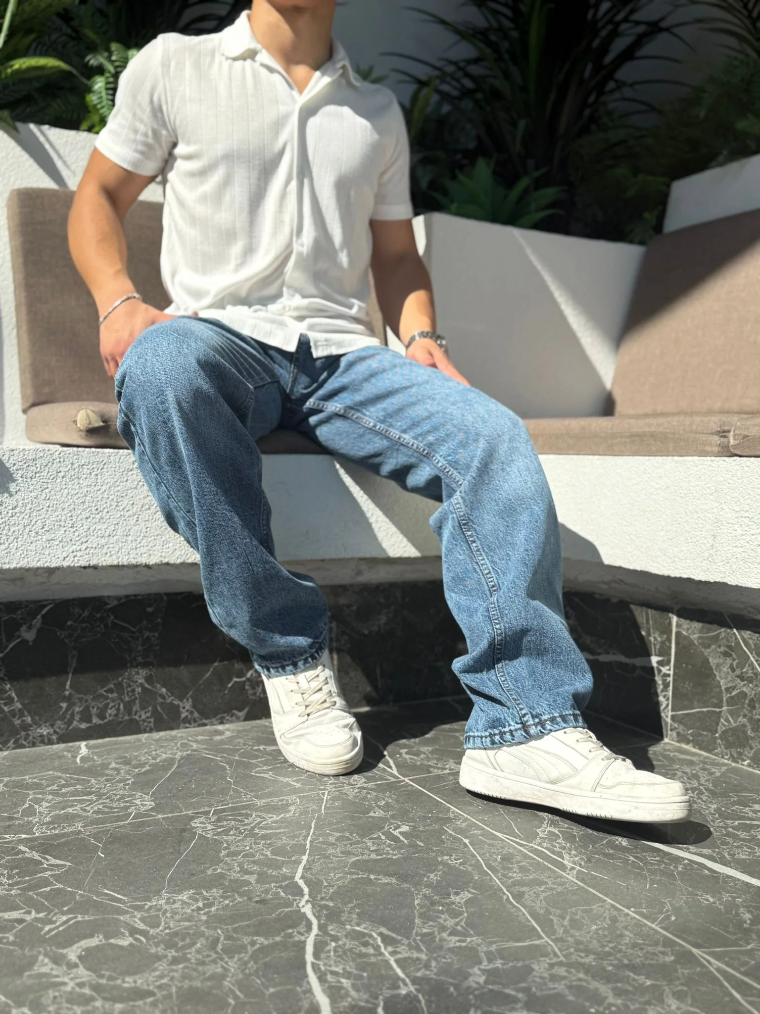 Buz Mavi Baggy Jeans