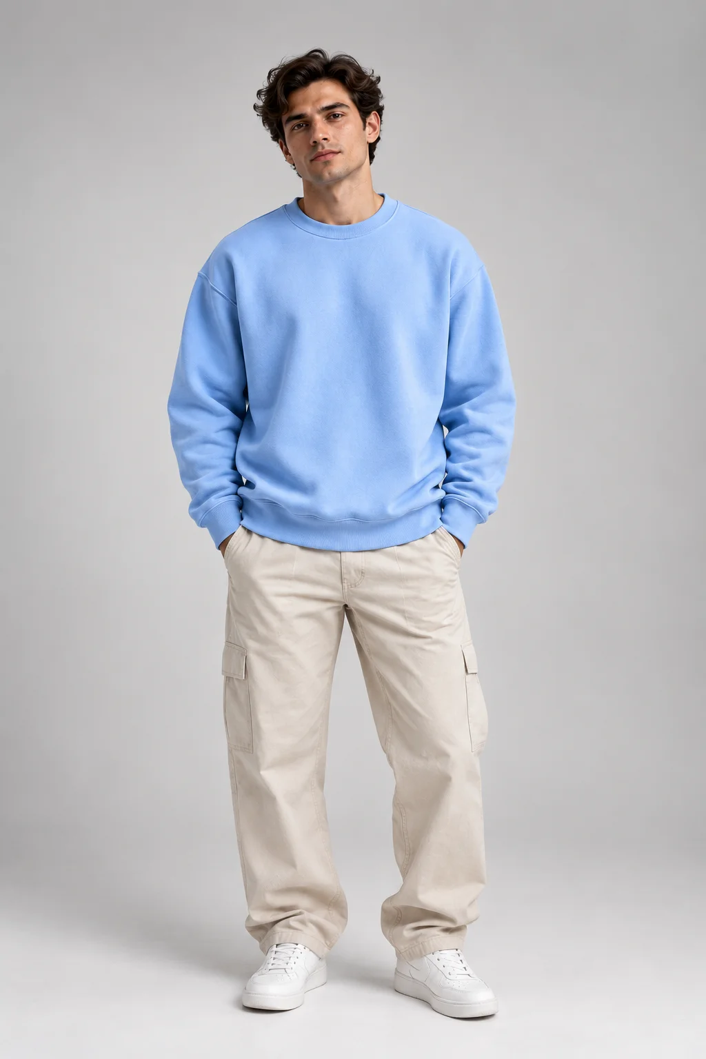 Essential Form Buz Mavisi Basic Sweatshir