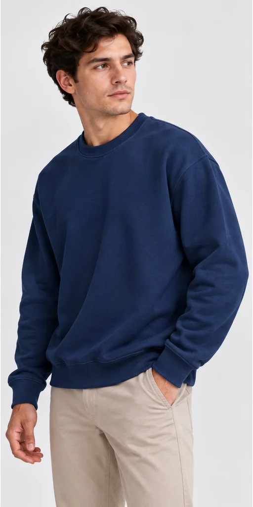 Essential Form Lacivert Basic Sweatshirt